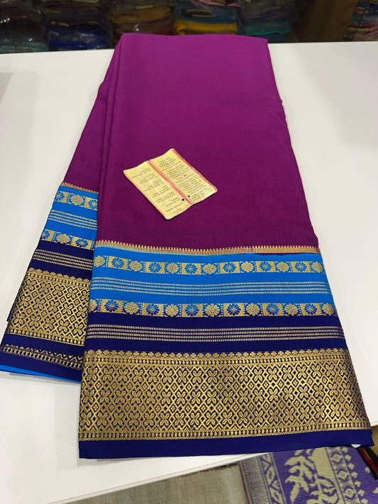 New Bentex pattern  mysore silk sarees with elegant color combination