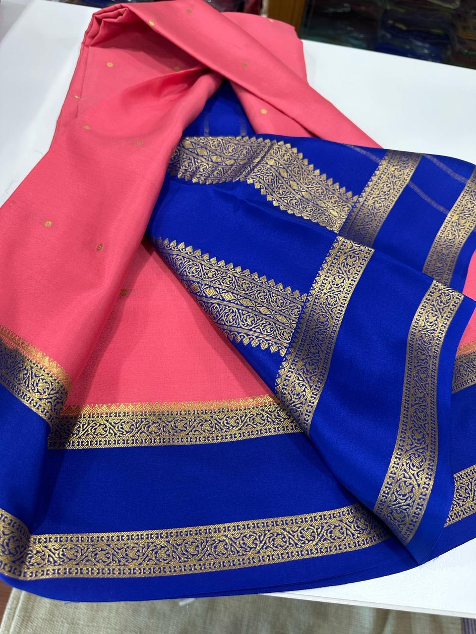 New Bentex pattern  mysore silk sarees with elegant color combination