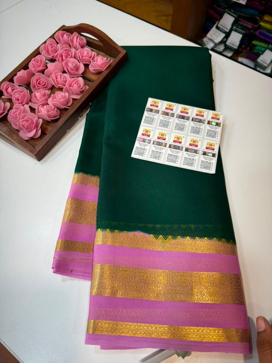 Mysore silk sarees light weight pattern