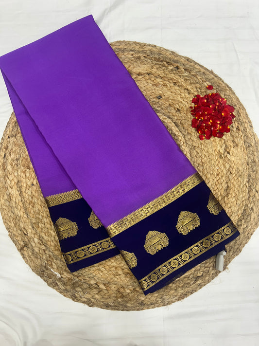 Mysore silk contrast
