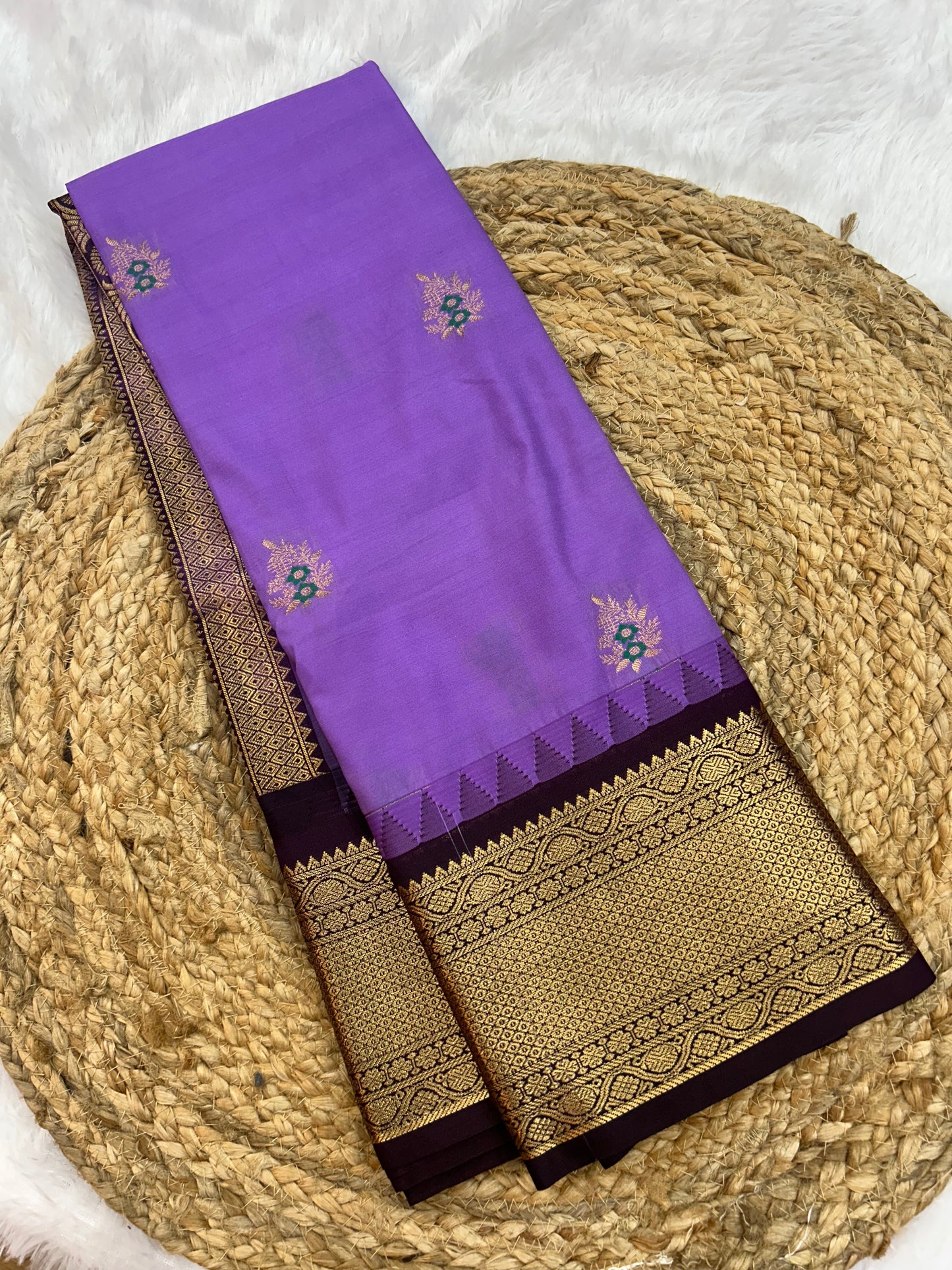 Semi silk floral butta saree