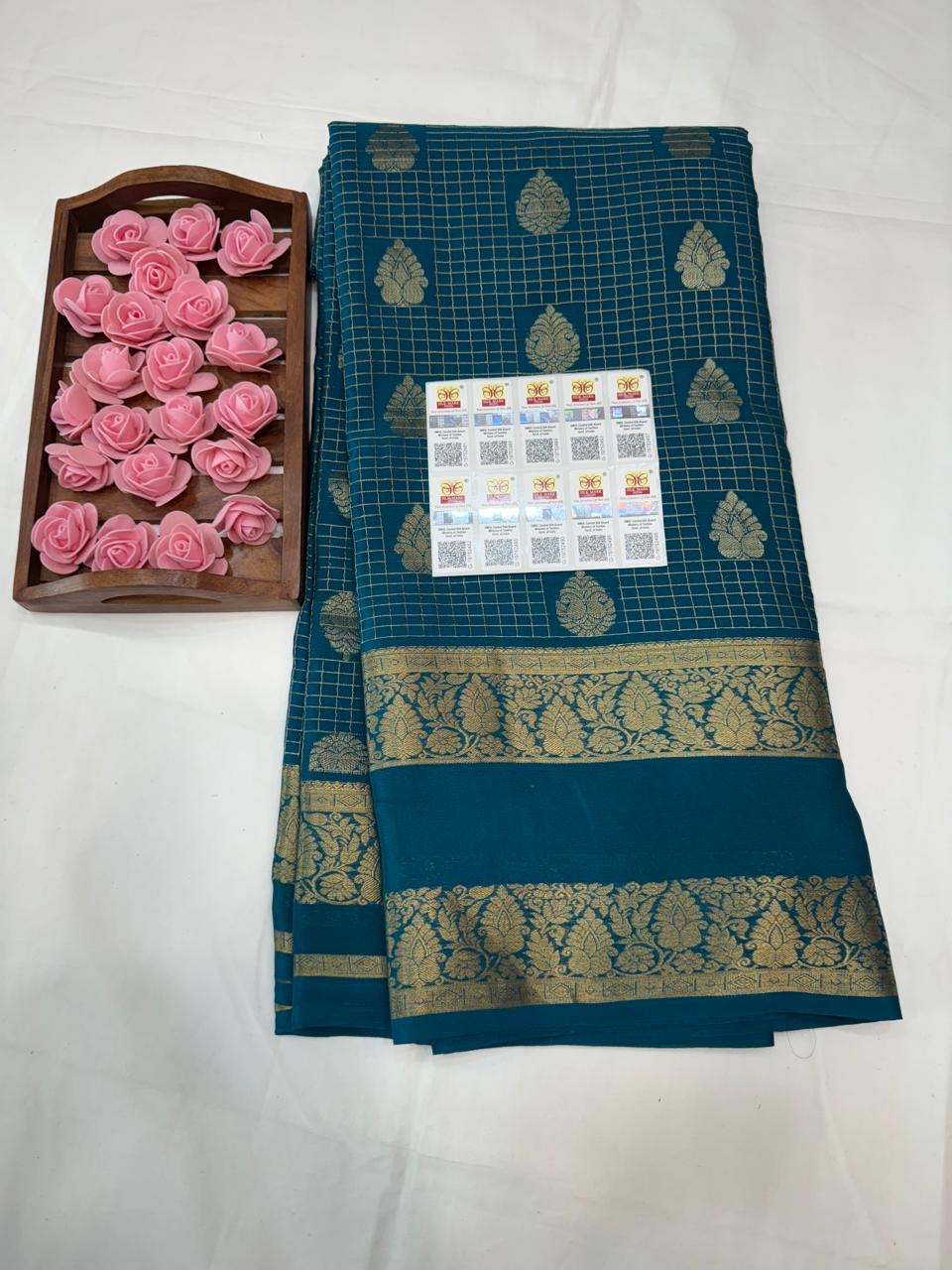 Mysore silk sarees self pattern