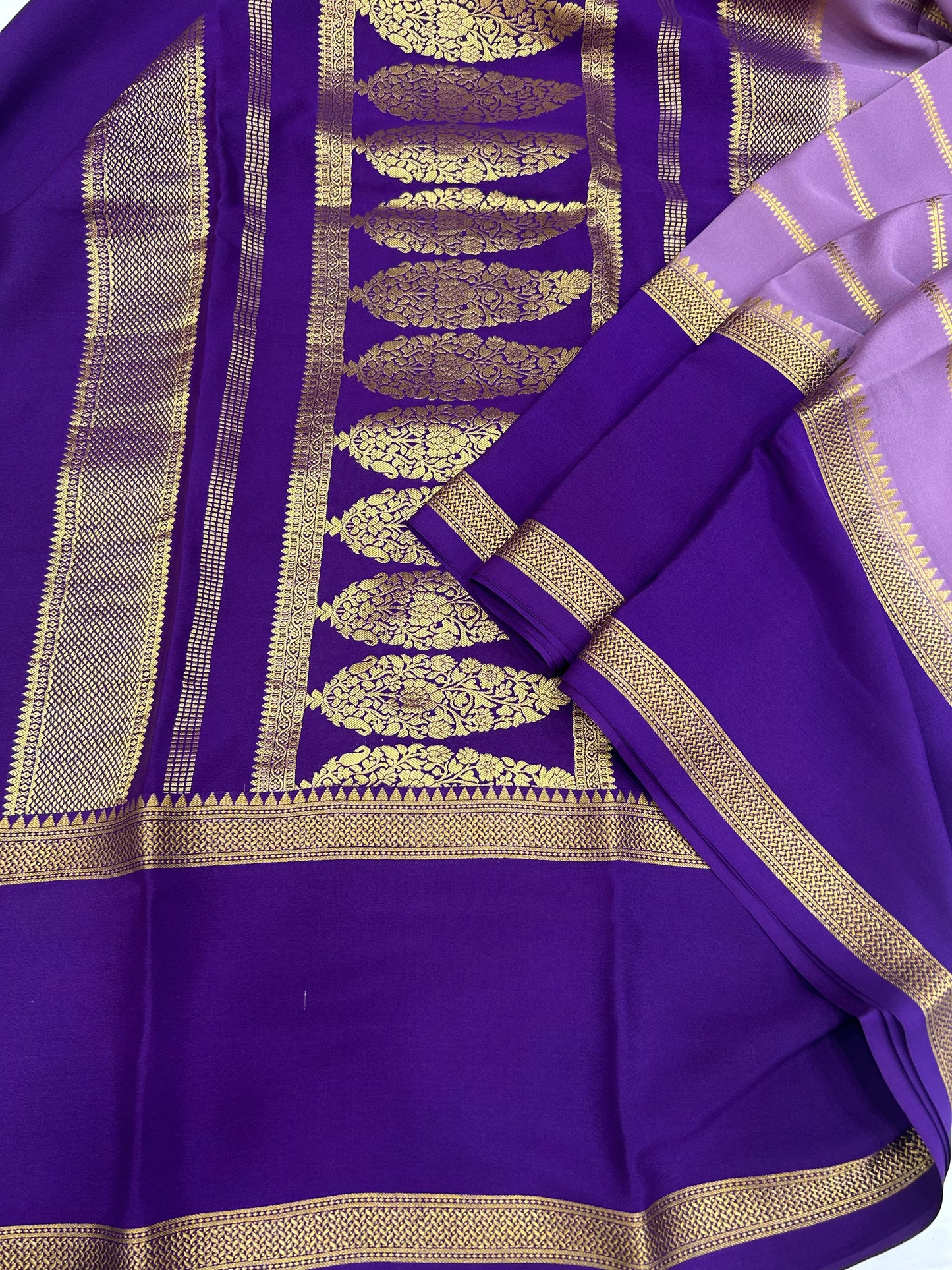 Mysore silk contrast