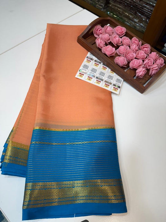Mysore silk sarees light weight pattern
