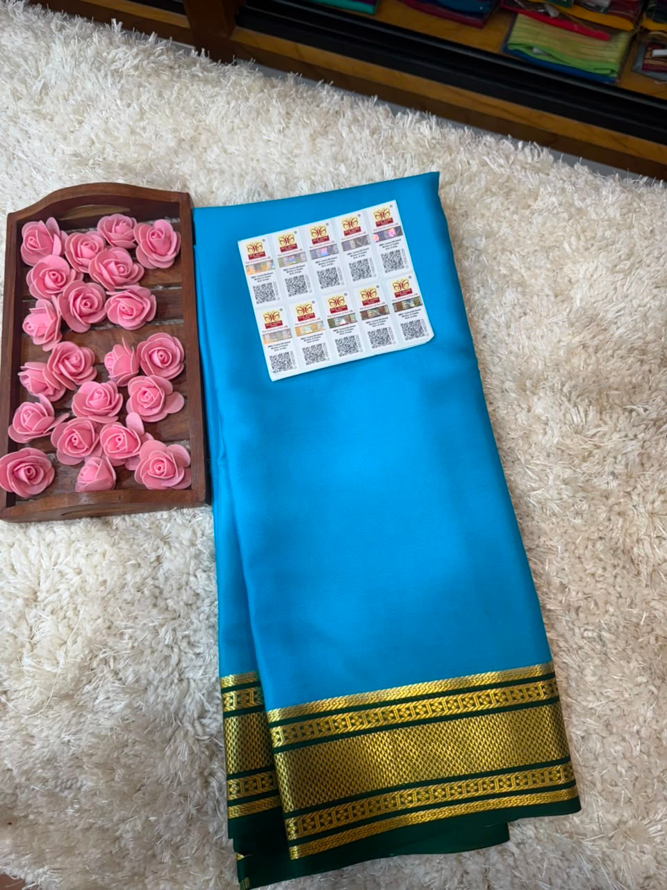 Mysore silk sarees light weight pattern