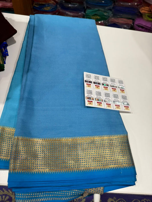 Traditional pattern mysore silk sarees with elegant color combinations
