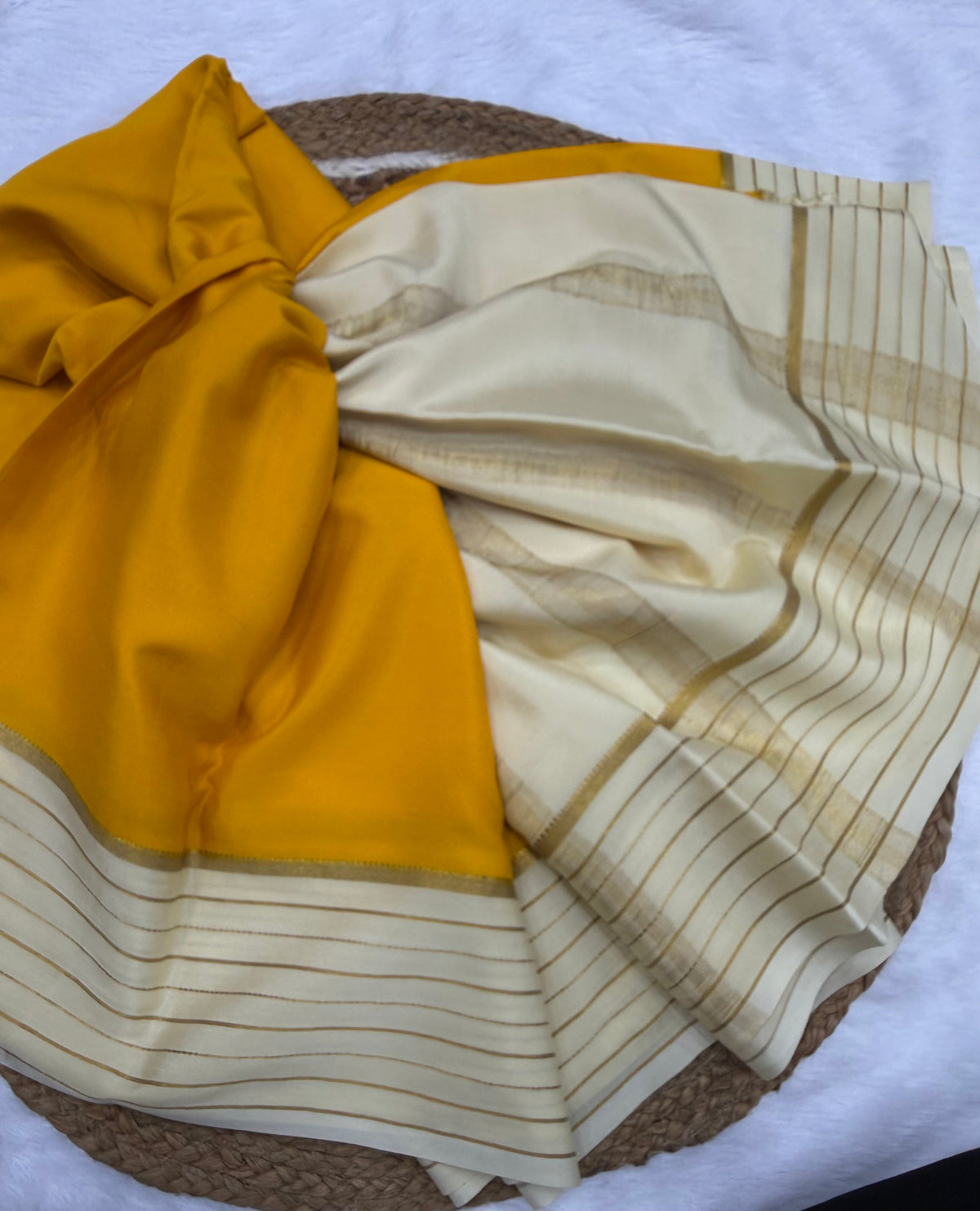 Mysore silk contrast