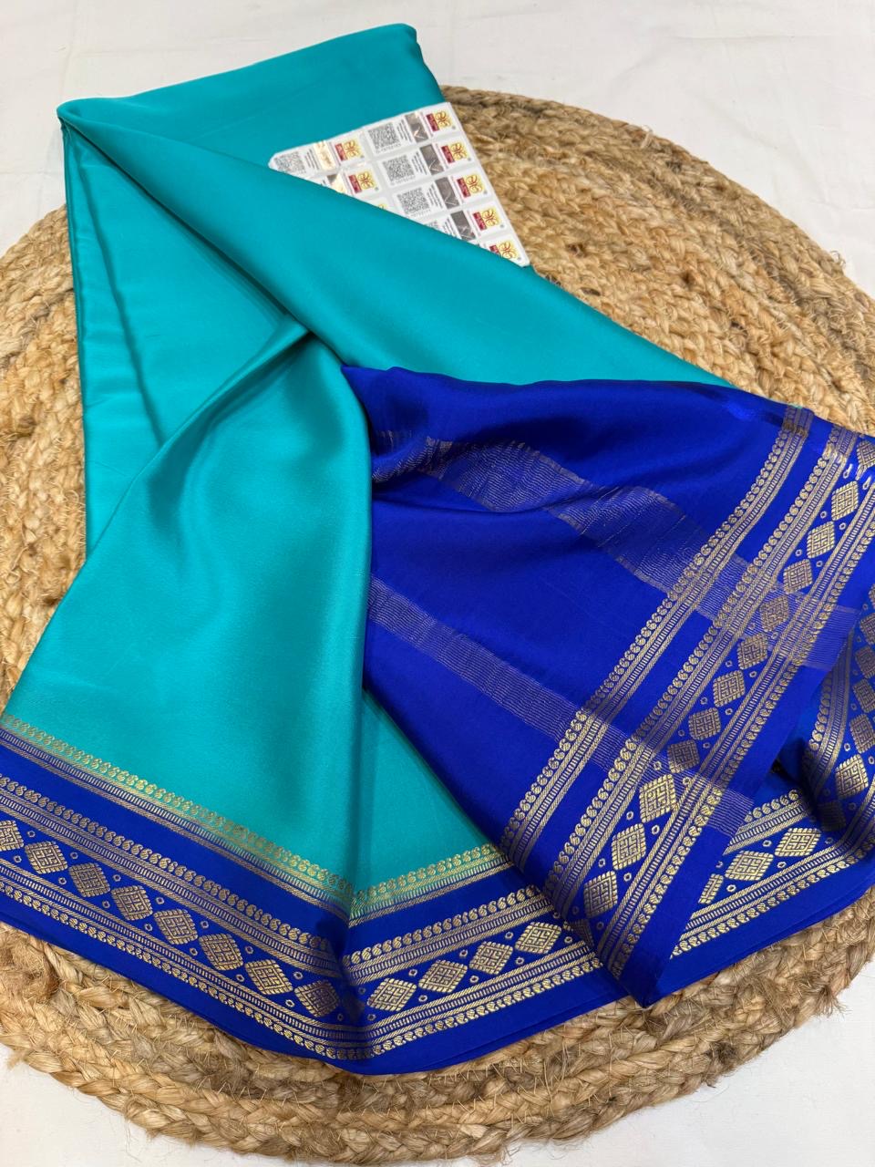 Mysore silk sarees contrast pattern