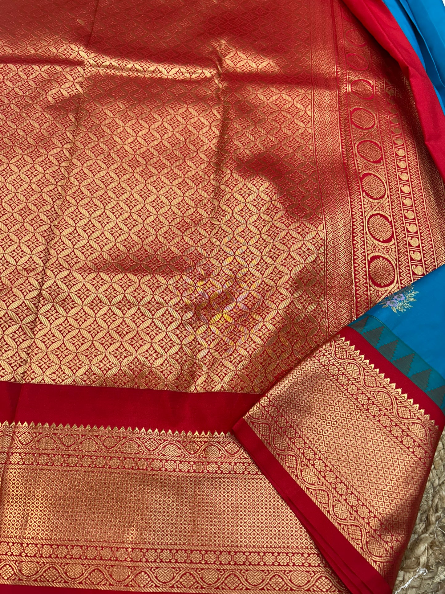 Semi silk floral butta saree
