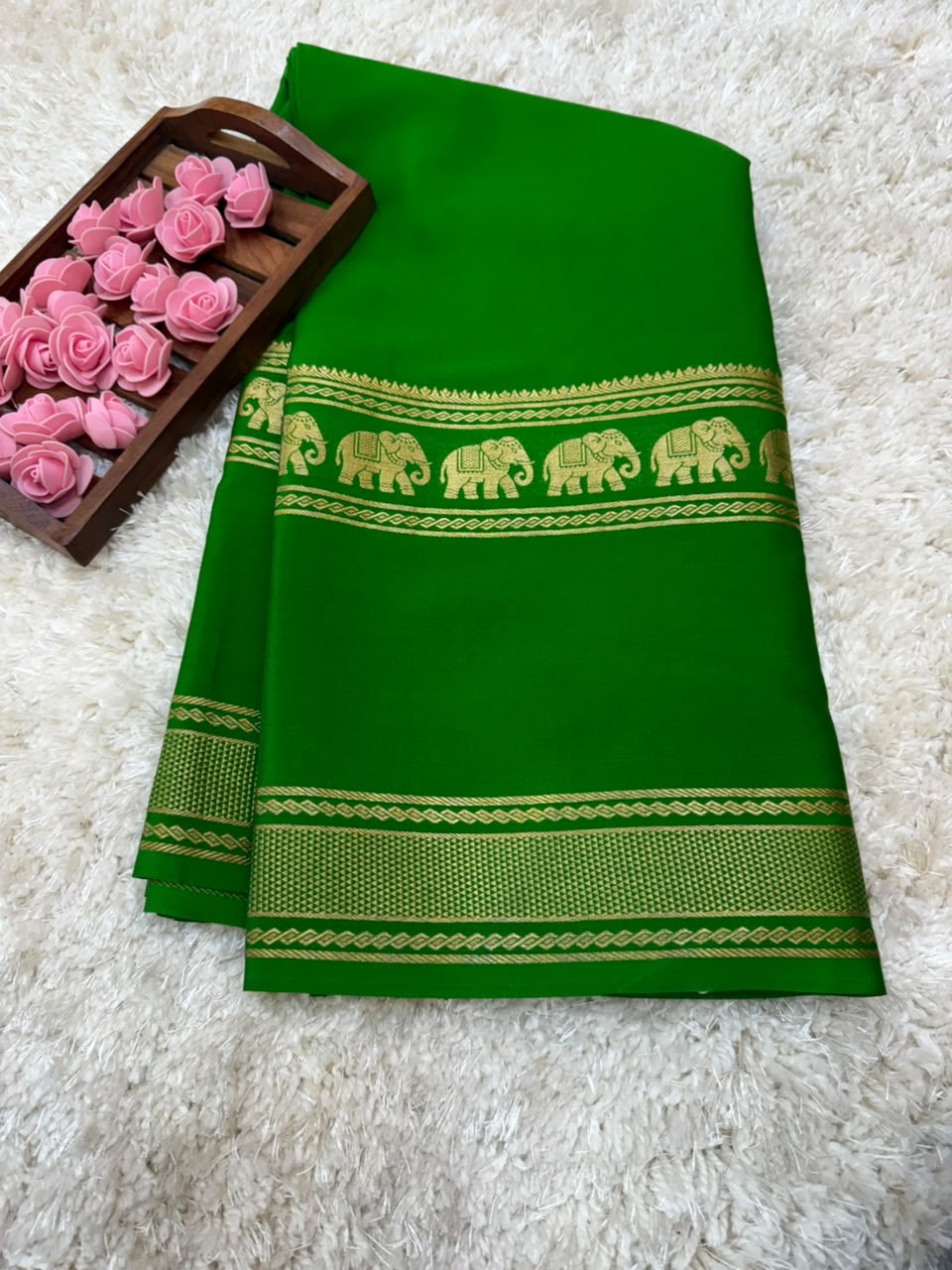Mysore silk sarees self pattern