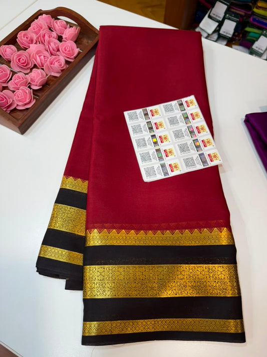 Mysore silk sarees light weight pattern