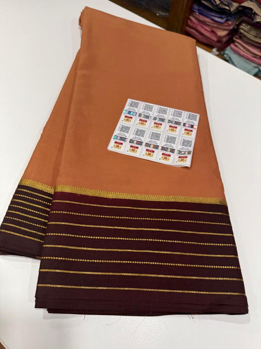 Mysore silk sarees contrast pattern