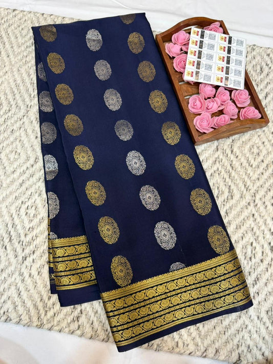 Mysore silk sarees Butta pattern