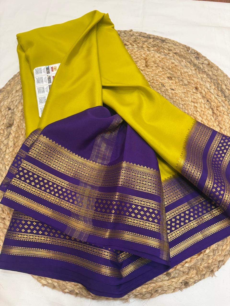 Mysore silk sarees contrast pattern