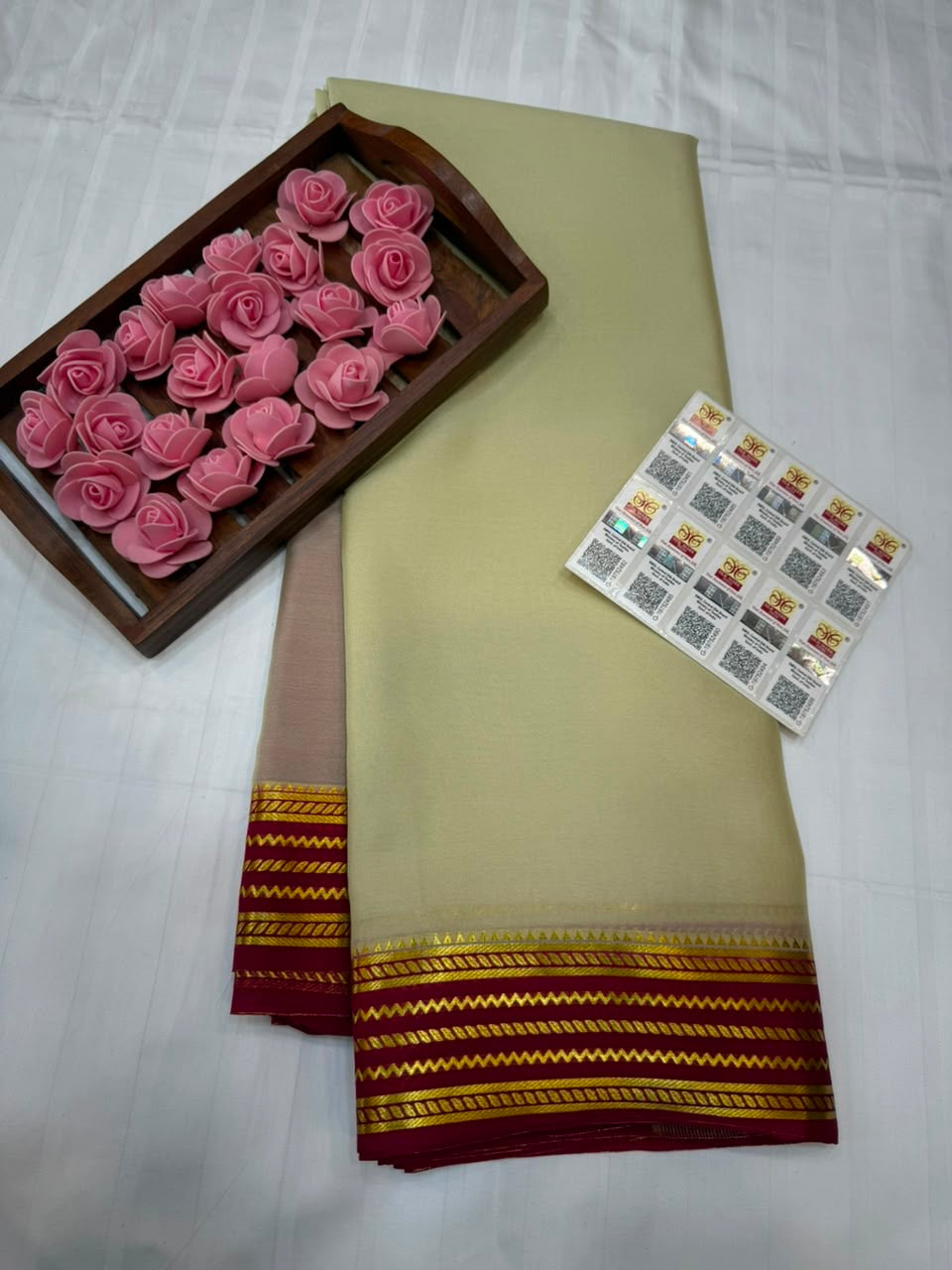 Mysore silk sarees light weight pattern