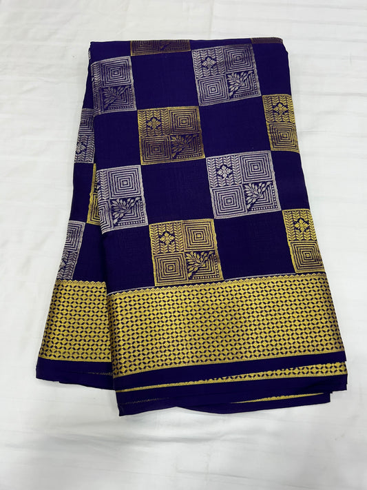 Self checks Mysore silk
