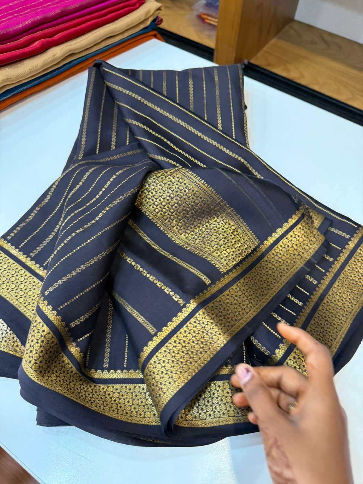 Mysore silk sarees self pattern