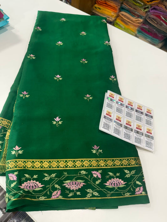 ❤️ Embroidery n Cutwork Mysore silk sarees ❤️