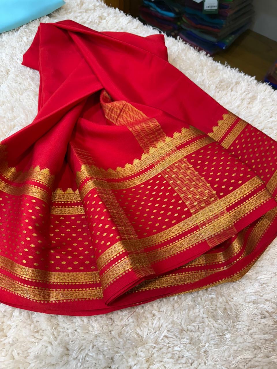 Mysore silk sarees self pattern