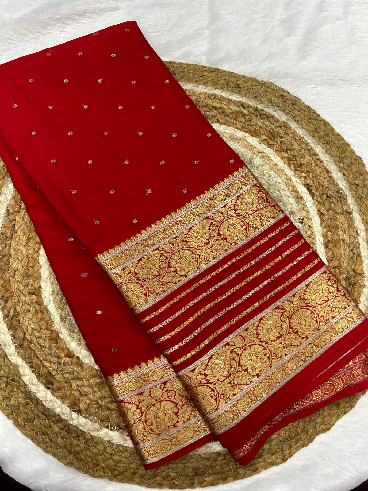 Mysore silk self butta