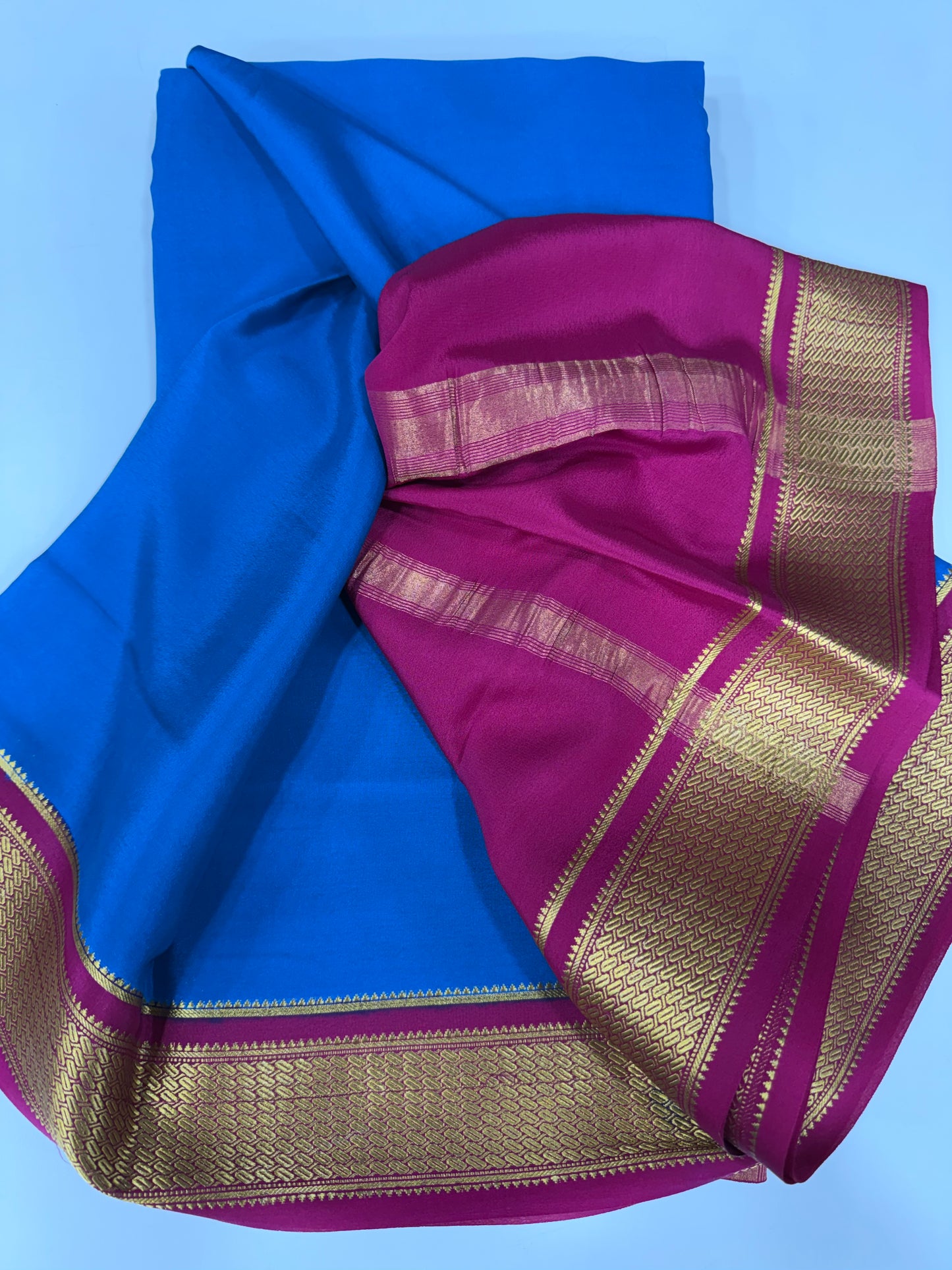 Contrast Mysore silk