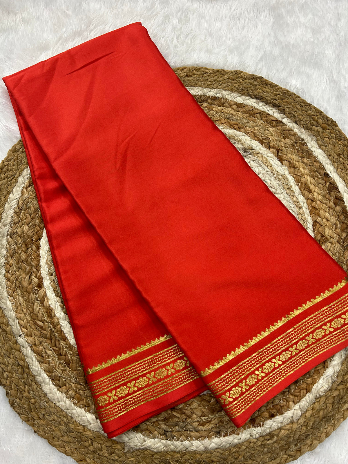 Mysore silk floral border