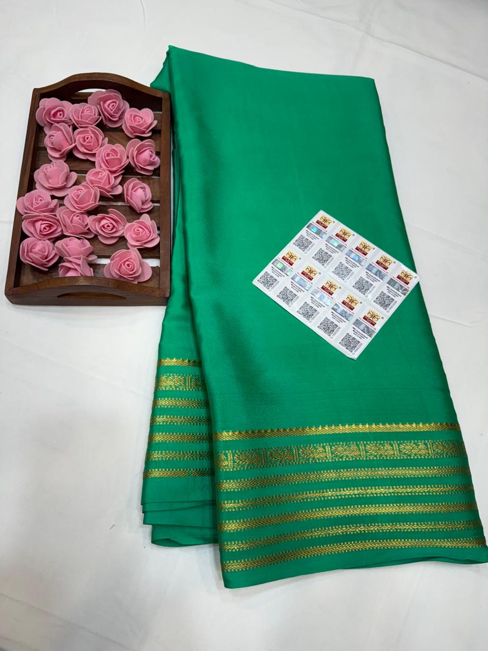 Mysore silk sarees self pattern