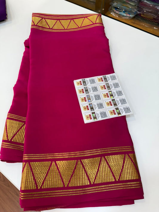 Mysore silk sarees half and half pattern