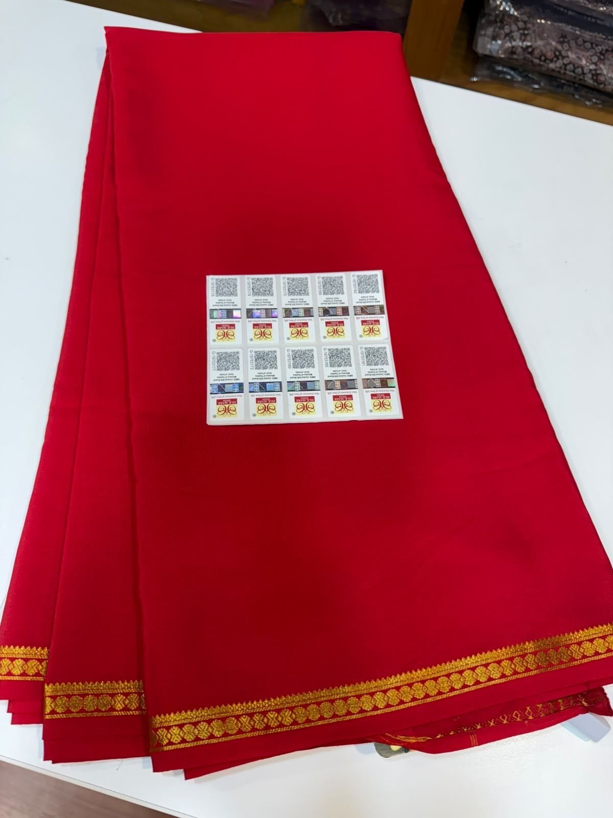Mysore silk sarees gold lace pattern