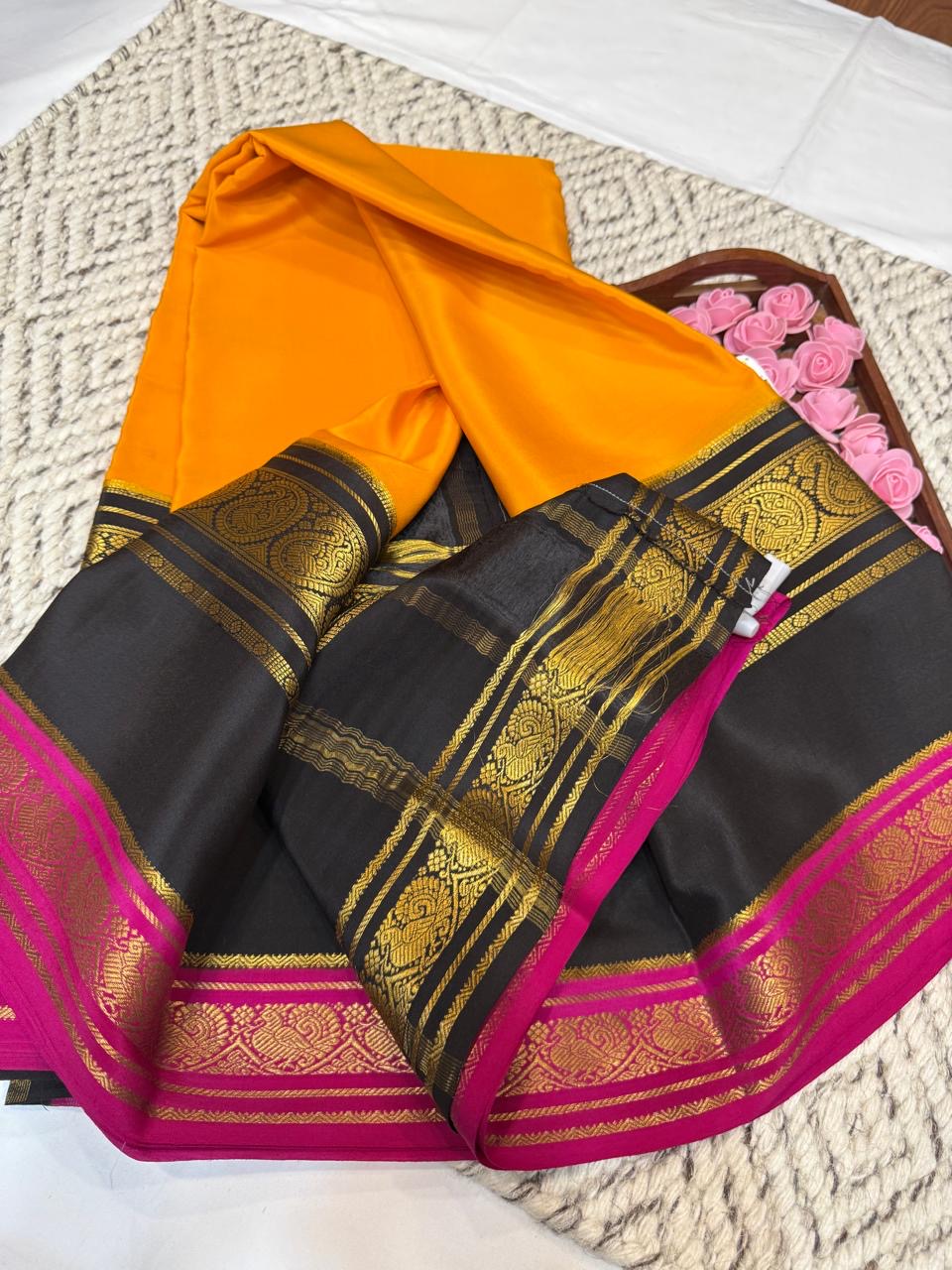 Mysore silk sarees 3D pattern