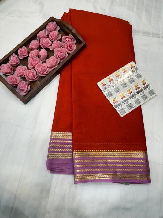Mysore silk sarees light weight pattern