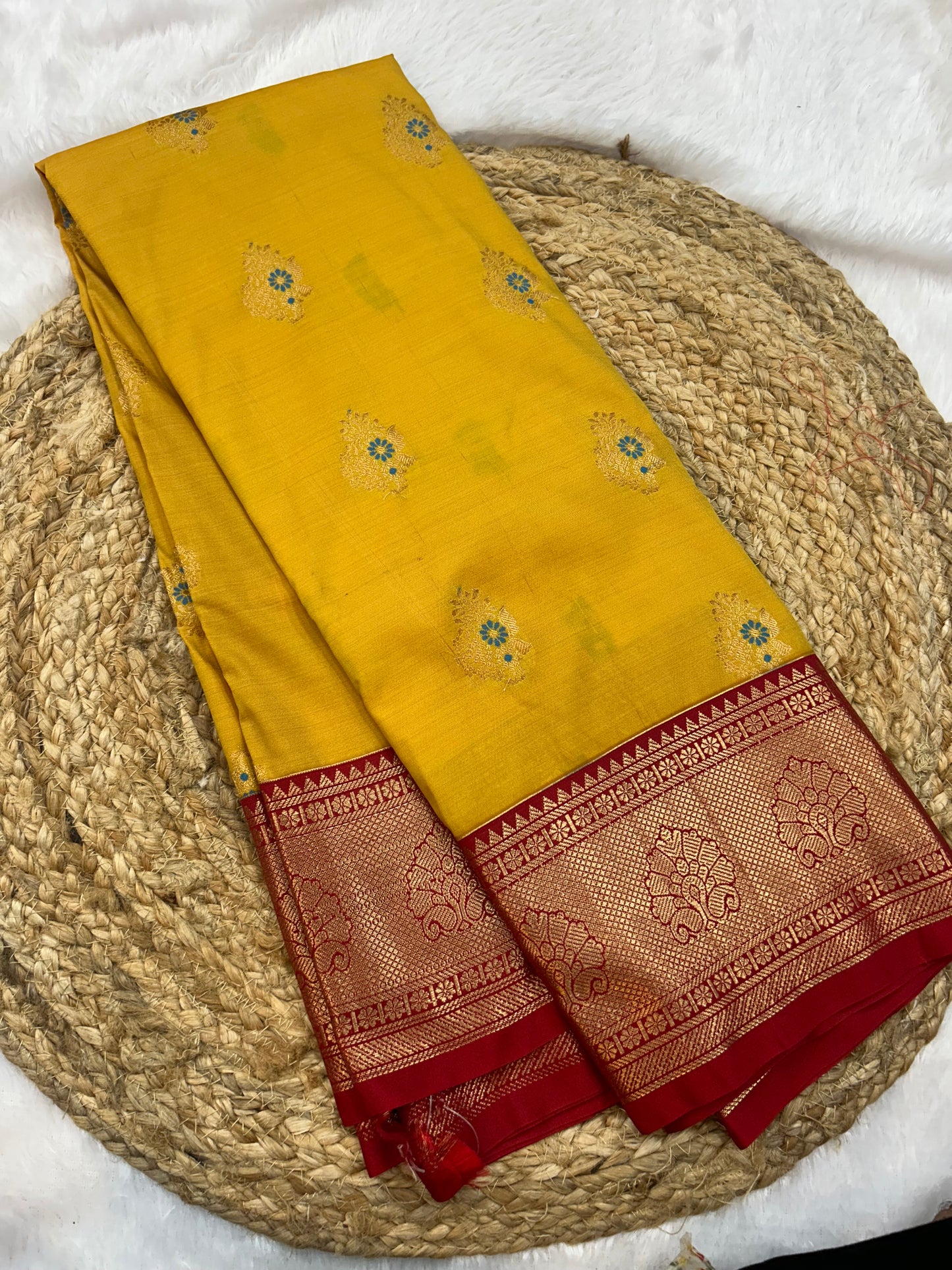 Semi silk floral butta saree
