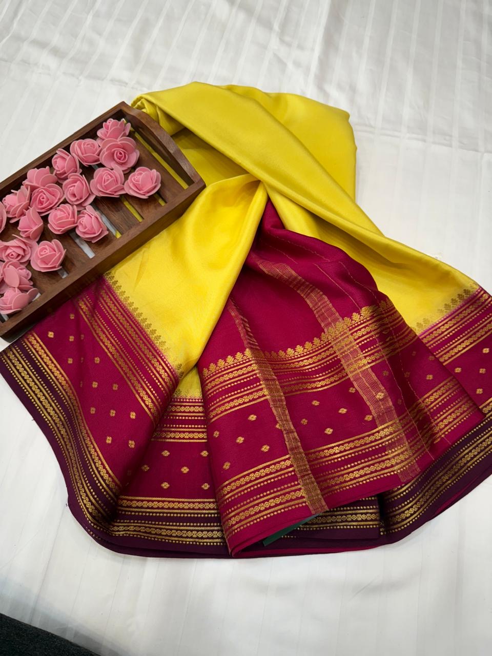 Mysore silk sarees 3D pattern