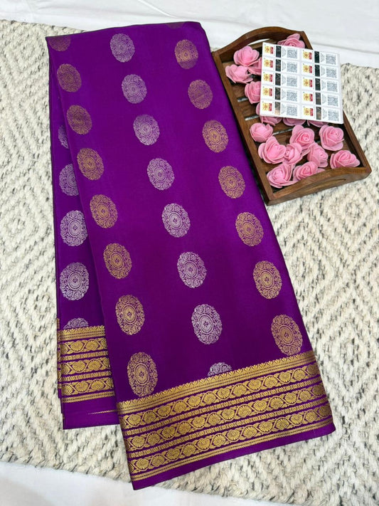 Mysore silk sarees Butta pattern