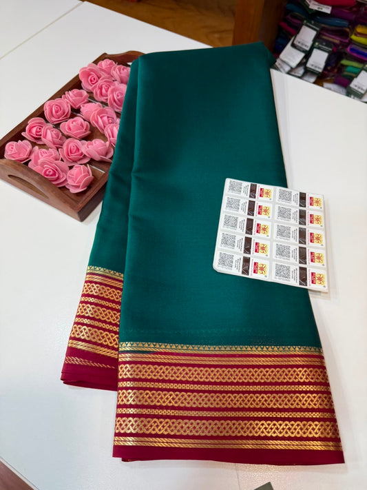 Mysore silk sarees light weight pattern