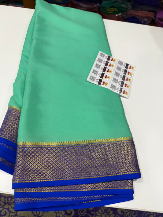 Traditional pattern mysore silk sarees with elegant color combinations