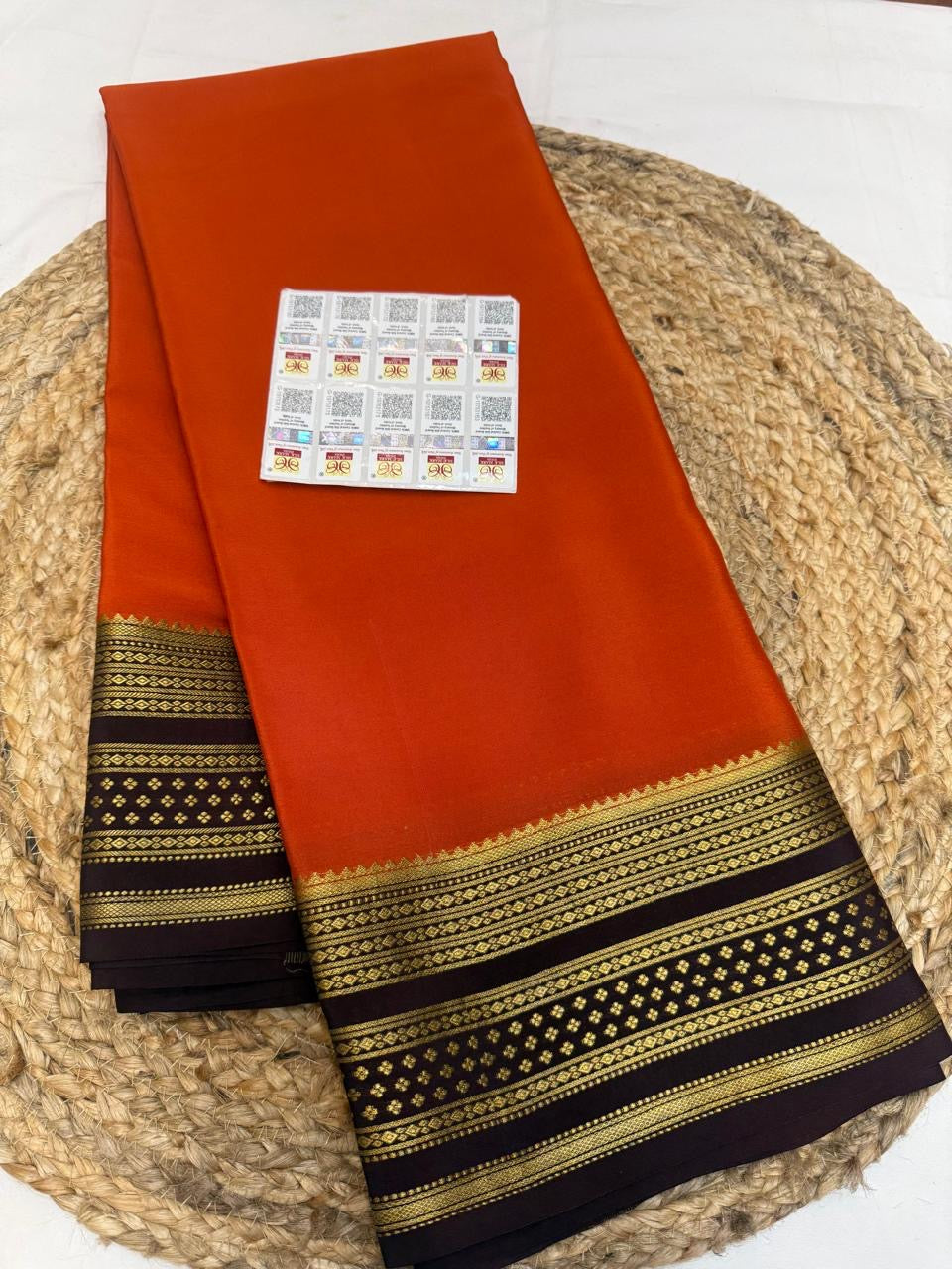 Mysore silk sarees contrast pattern