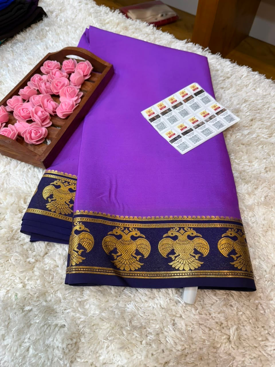 Mysore silk sarees contrast pattern
