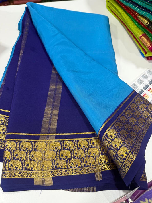 ❤️Traditional border in gold lace Zari Mysore silk sarees  ❤️