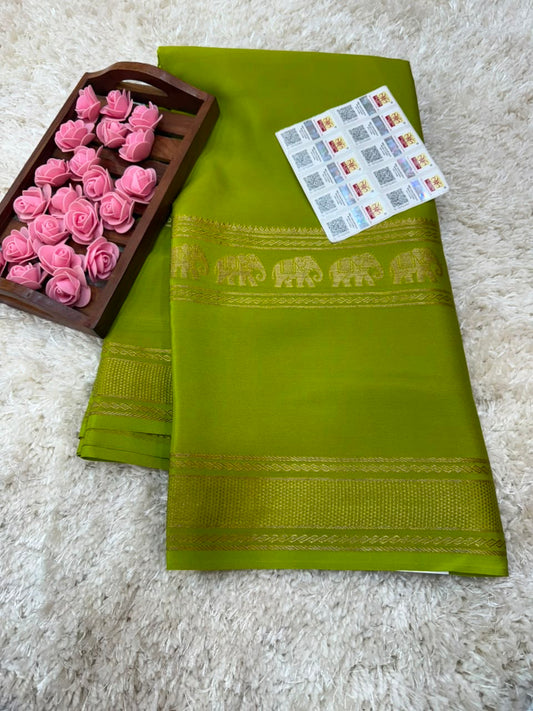 Mysore silk sarees self pattern