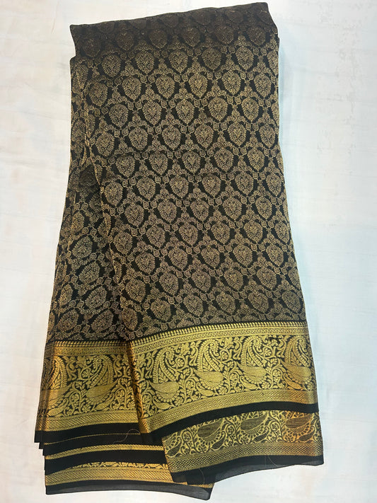 Brocade Mysore silk