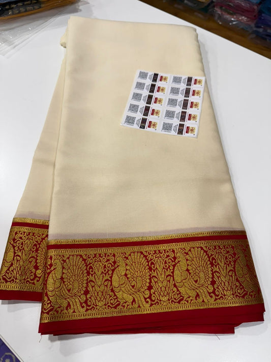 Mysore silk sarees contrast pattern