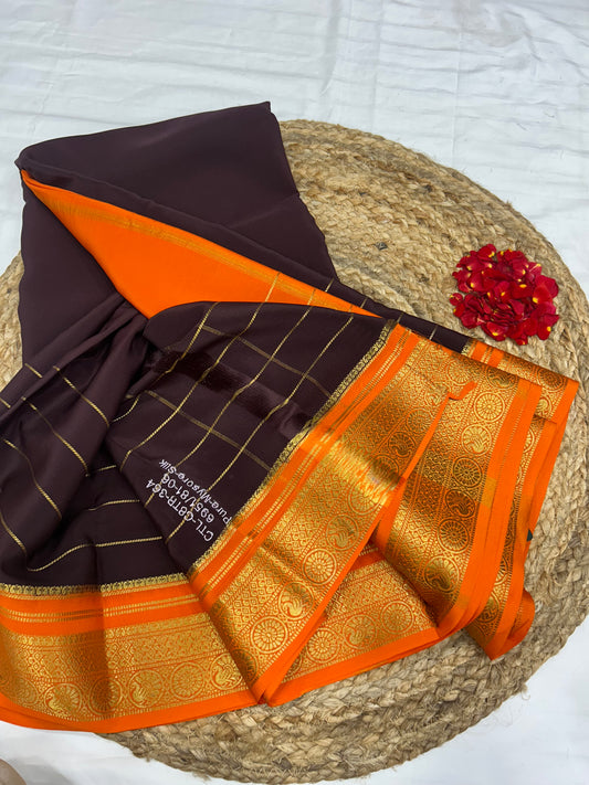 Mysore silk gold lace