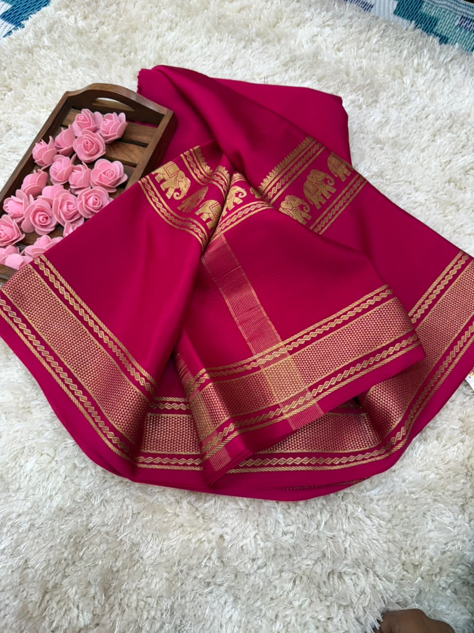 Mysore silk sarees self pattern