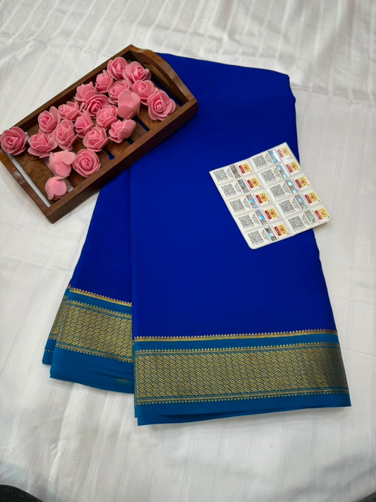Mysore silk sarees contrast pattern