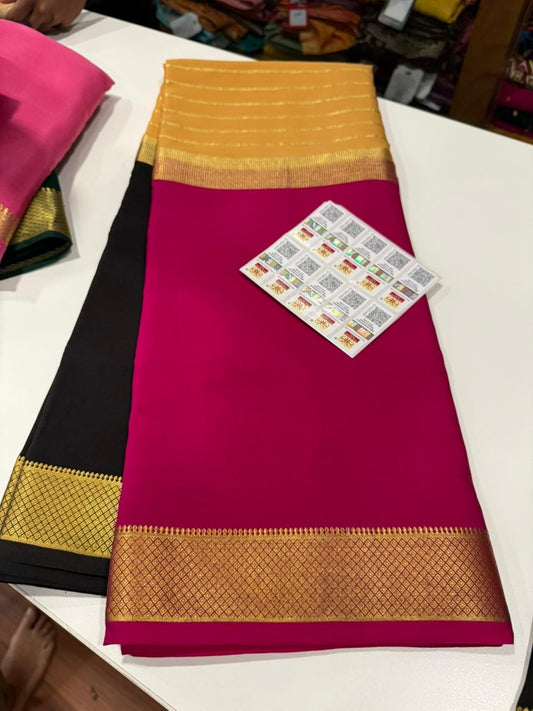Mysore silk Saress with beautiful colors combination