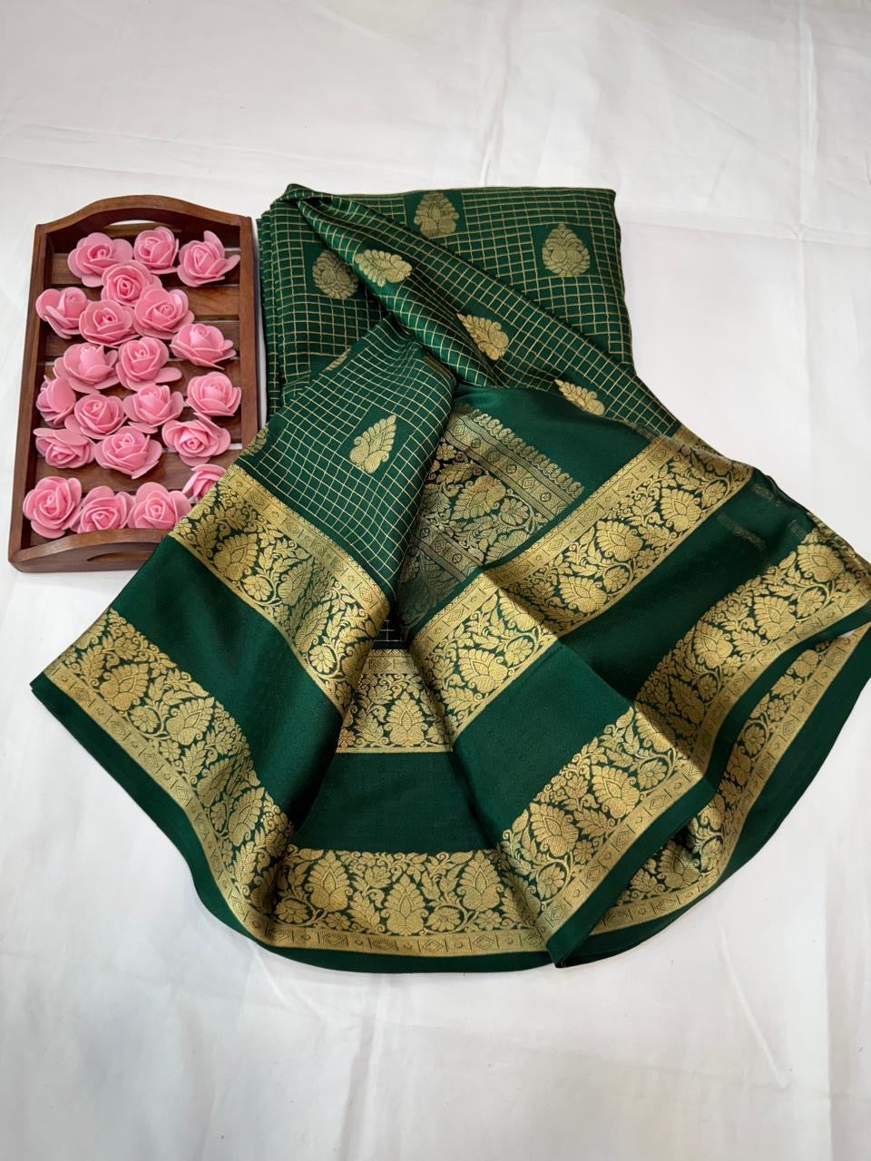 Mysore silk sarees self pattern
