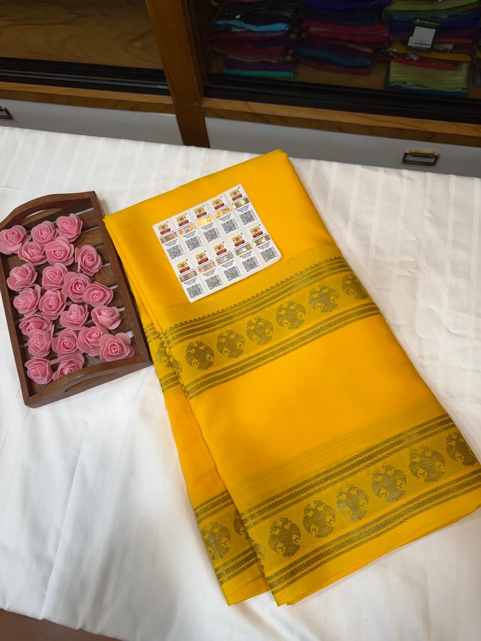 Mysore silk sarees self pattern