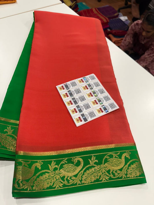 Gold lace Mysore silk Saress