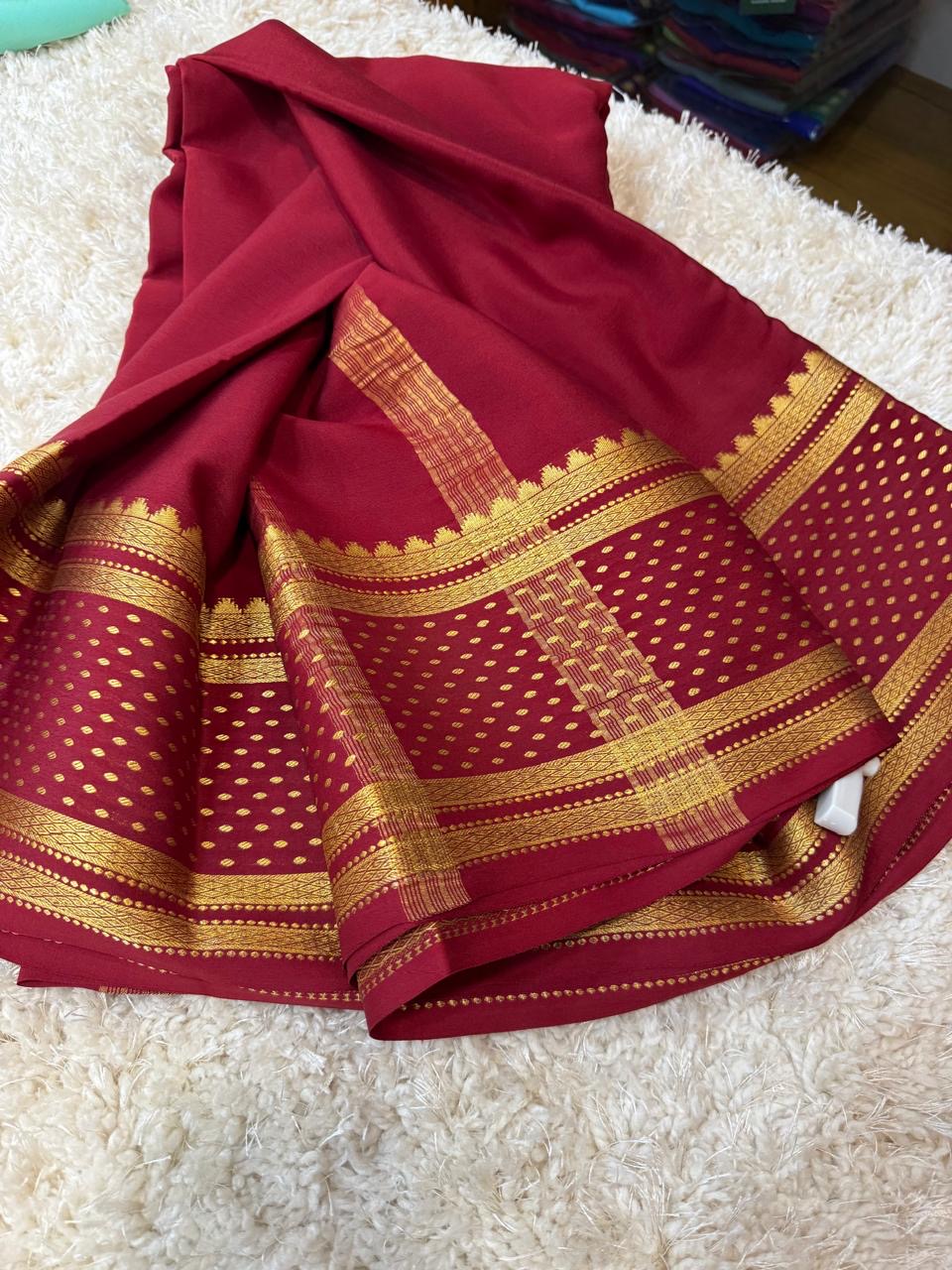 Mysore silk sarees self pattern